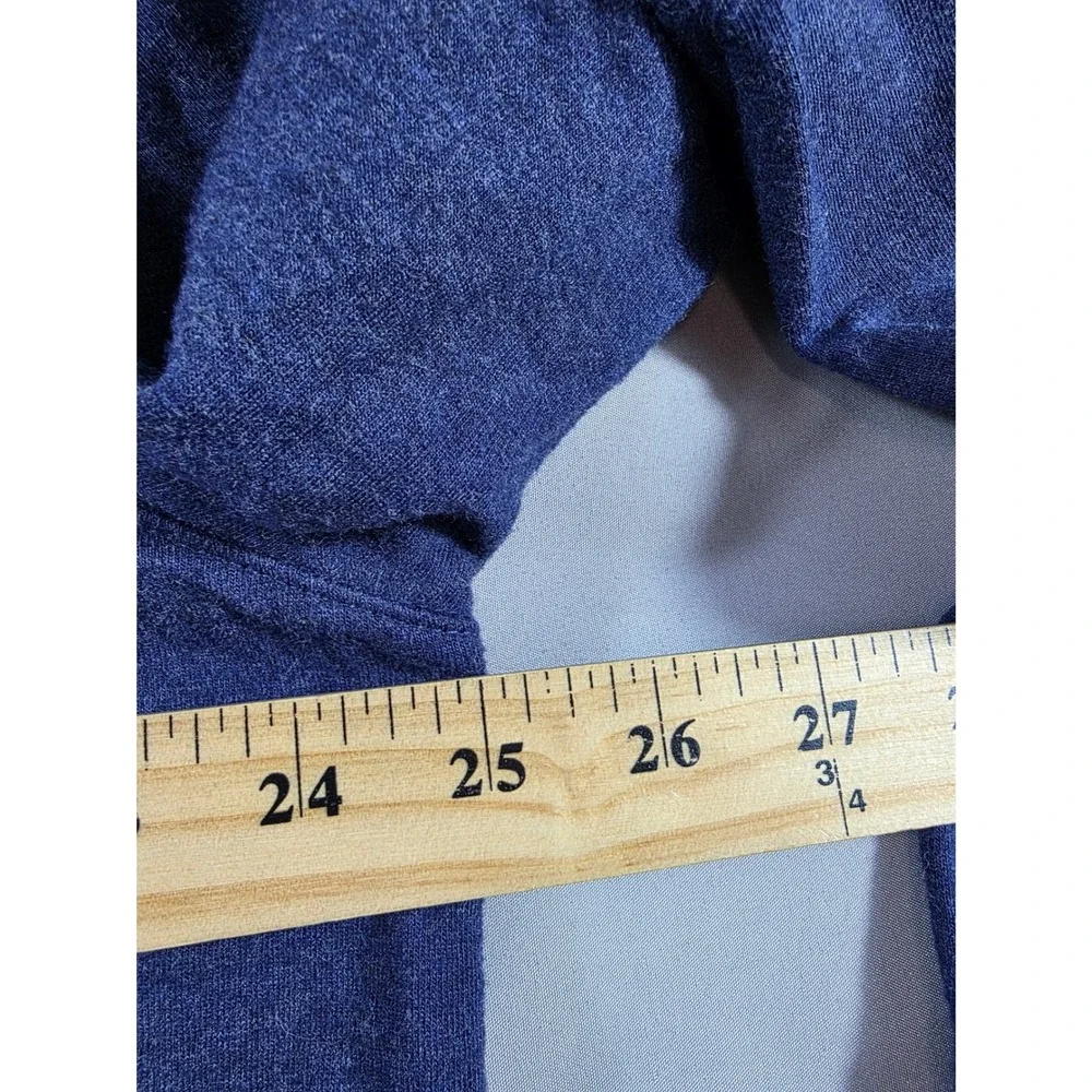 Polo Ralph Lauren Quarter Zip Pullover Men XL Heathered Blue Cotton Blend Mock